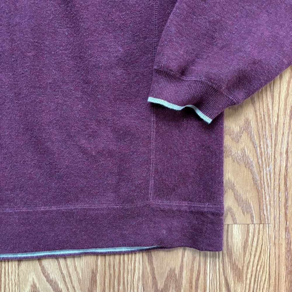 Nat Nast Quarter Zip Burgundy Sweater XL Cotton Blend Classic Casual Preppy - Picture 2 of 10